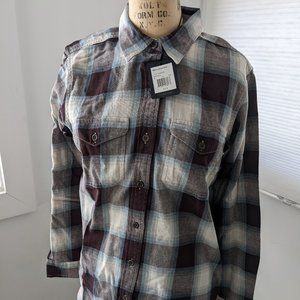 Filson Scout Shirt M blue, plum, cream plaid